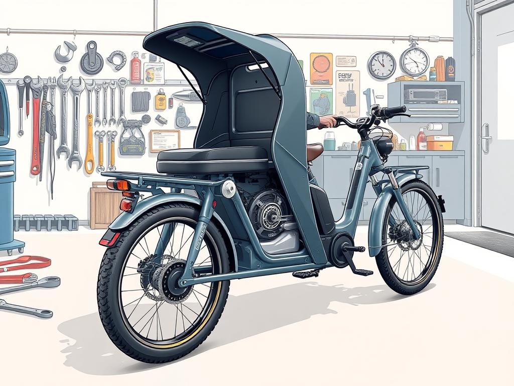 3-wheel passenger e-bike maintenance