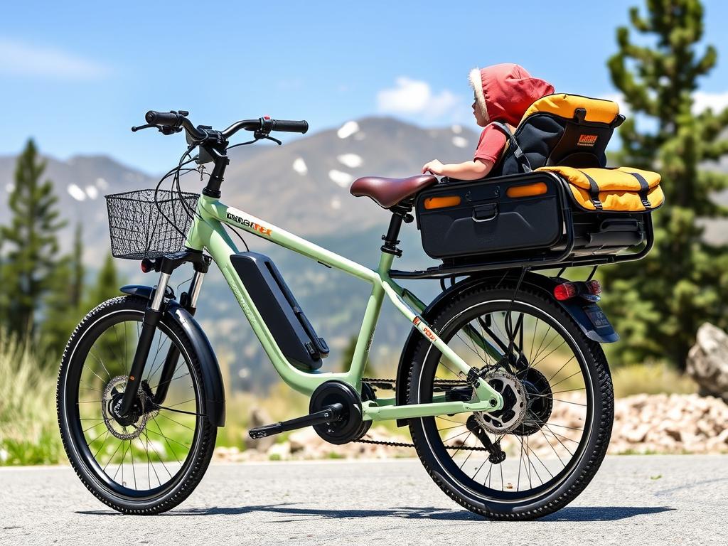 Family e-bike with cargo configuration