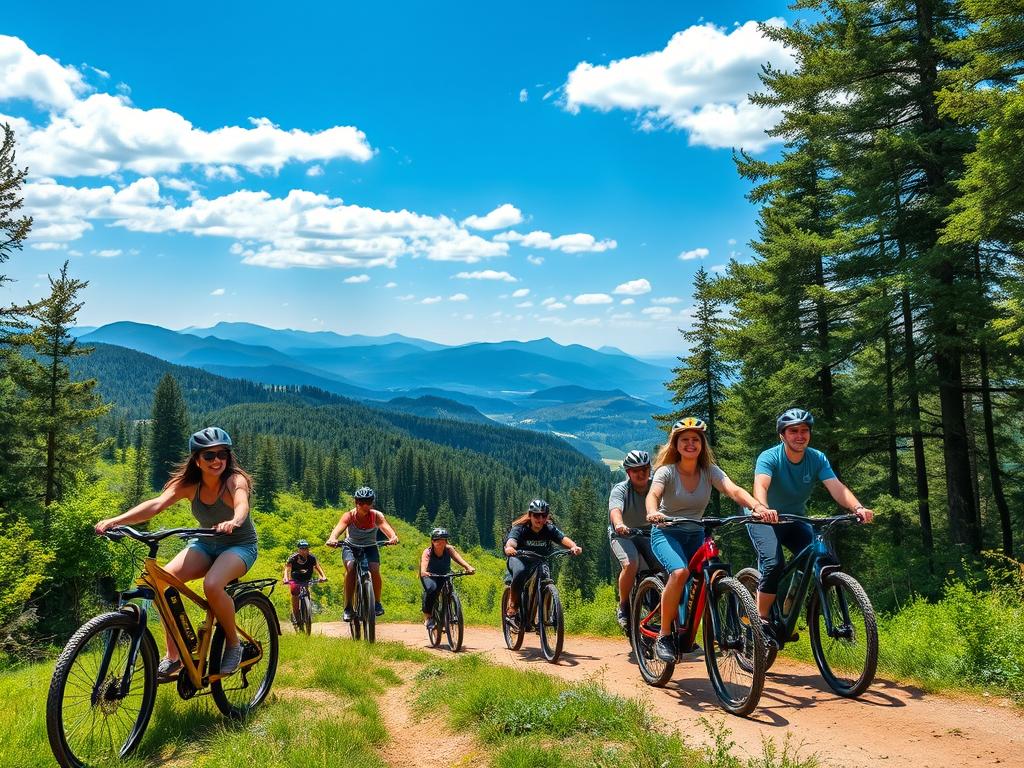 Group e-biking adventure in the USA