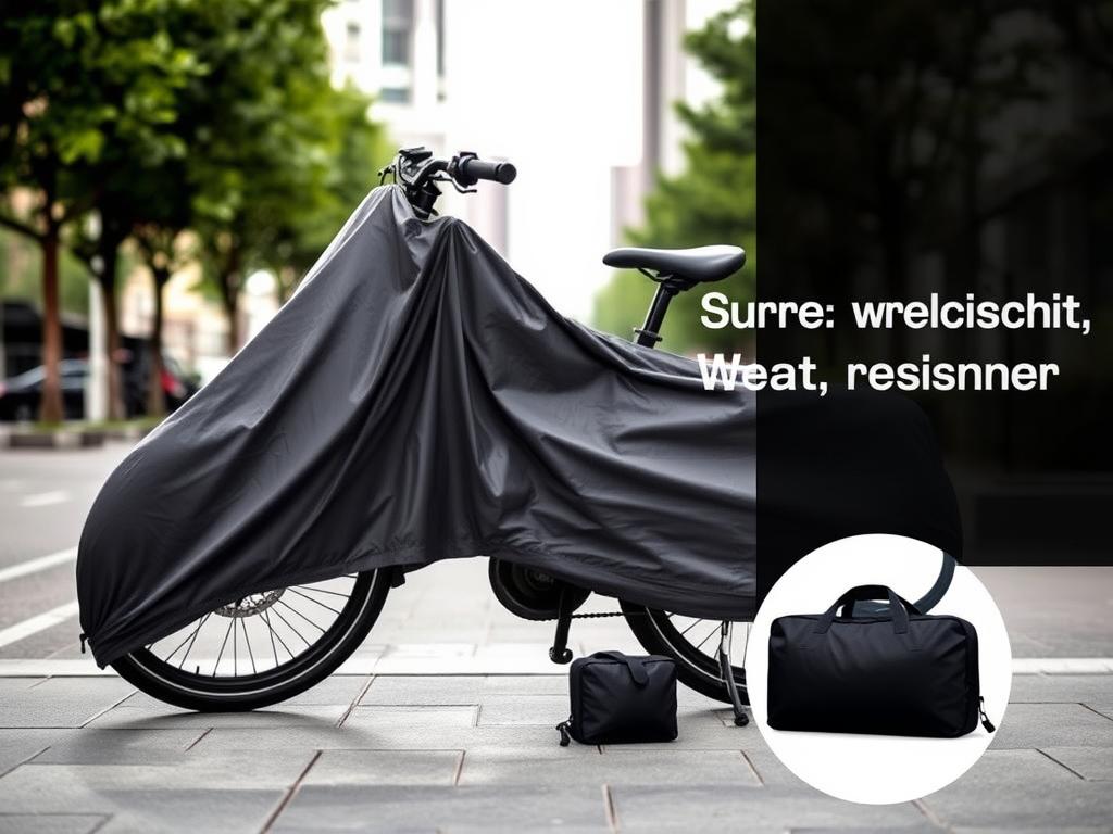 e-bike cover with storage bag