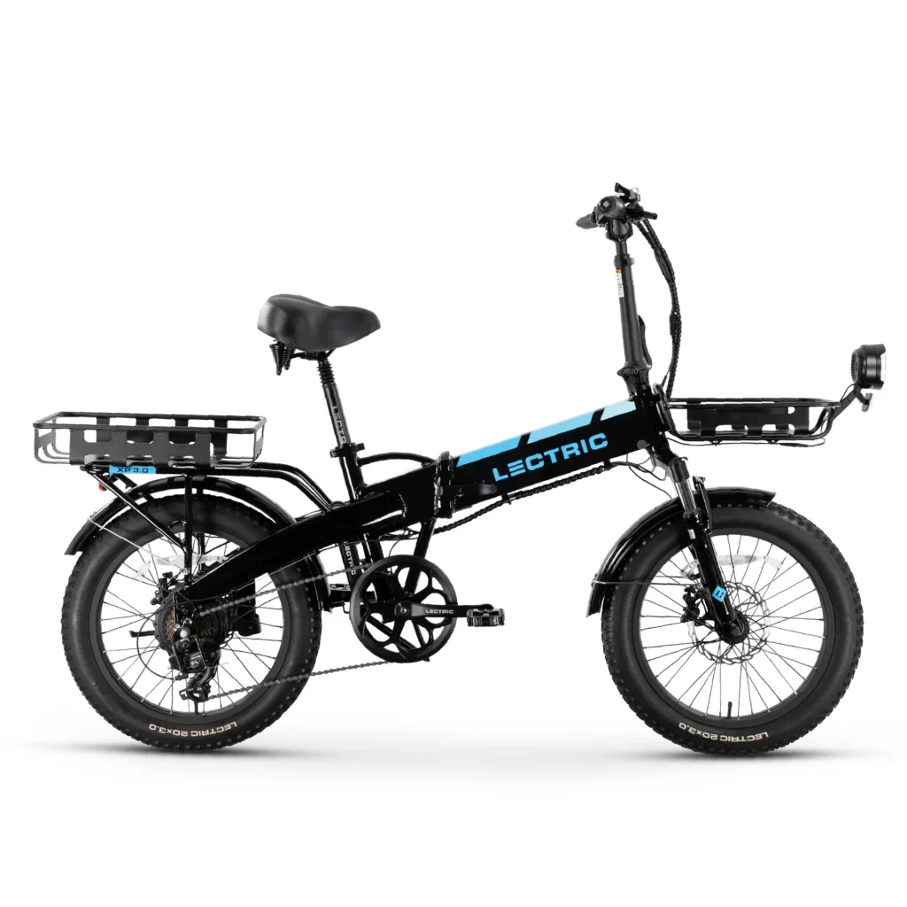 Lectric XP 3.0 folding e-bike XP 3.0 Black Long Range eBike Black Side Profile