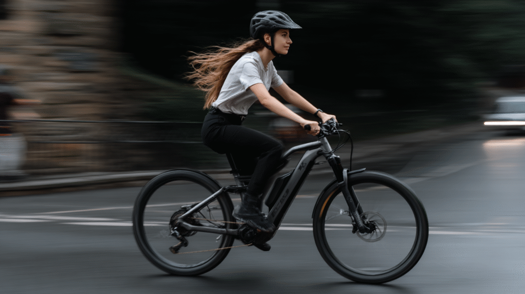 An e-bike security lock secured to a campus bike rack, amid a bustling college scene. A sturdy U-lock in matte black, encircling the frame and rear wheel, casting strategic shadows on the weathered concrete beneath. Backlit by warm, diffused sunlight filtering through towering oak trees, their branches swaying gently. In the background, students hurry past, their chatter and laughter creating a lively, energetic atmosphere. The lock's solid construction and prominent placement convey a sense of security and vigilance, befitting the need to safeguard one's e-bike investment on a vibrant college campus. johnkrechting florida e bike licensing exemptions chaos 40 73704abe a17c 44e0 90e7 99677296c9d6 2